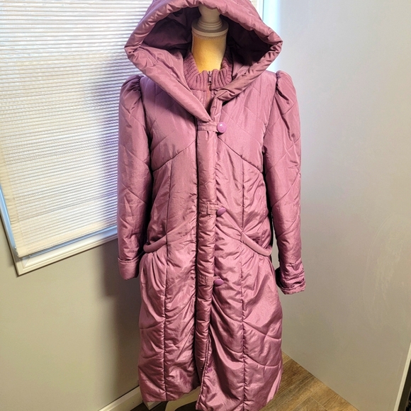 J. Gallery Jackets & Blazers - J Gallery Vintage Full Length Puffer Quilted Jacket M Purple Lavender Size Small